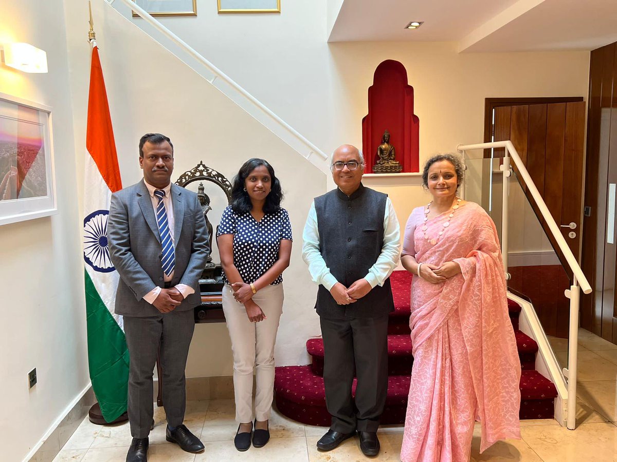 MigrantNurses's tweet photo. MNI Executive Committee Members Varghese Joy  and Mittu Alungal  met the Indian Ambassador Akhilesh Mishra in Dublin to discuss current nursing affairs and to promote and strengthen the coordination of nursing sectors in Ireland and India
#IndiainIreland 
https://t.co/aFyYTaV4Sl https://t.co/W97137hISE