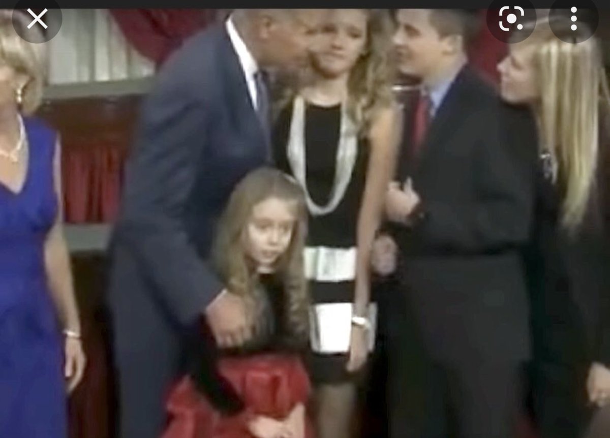 JerseybrewJ's tweet photo. @Heidiothegarden @DebLaughton @lavern_spicer Biden right in front of your eyes and you put blinders on. So many pics and video of him feeling up and sniffing kids. He needs to be in prison https://t.co/doNzmtbXRI