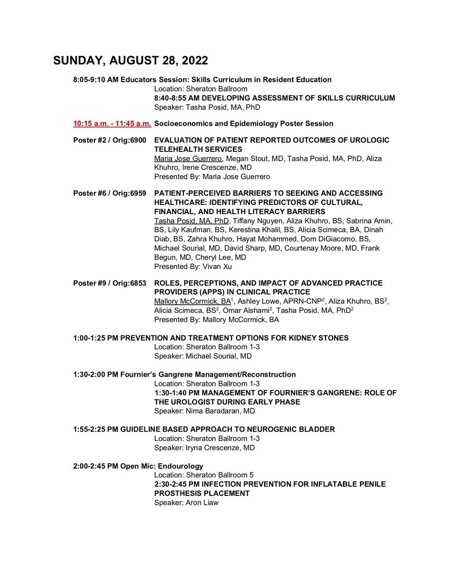 Are you heading to <a href="/NCSAUA/">North Central Section AUA</a> this weekend? Don’t forget to check out our #Buckeye presentations! Start tomorrow off with a #MedEd talk by <a href="/TashaPosidPhD/">Tasha Posid, PhD</a>, posters w/<a href="/mjguerreron/">Maria Guerrero</a> @m_mccormick213 <a href="/vivianxuDO/">Vivian Xu, DO</a>, + clinical presentations by @MSourialMD <a href="/NimaBaradaranMD/">Nima Baradaran</a> <a href="/ICrescenze/">Irene Crescenze 🇺🇦</a>! 👏👏