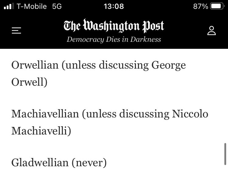 JonathanHastie's tweet photo. @ChicagoMSTie @BCDreyer @JuliusGoat @NileGardiner Washington Post style guide: terms to avoid https://t.co/JefCD4lYju