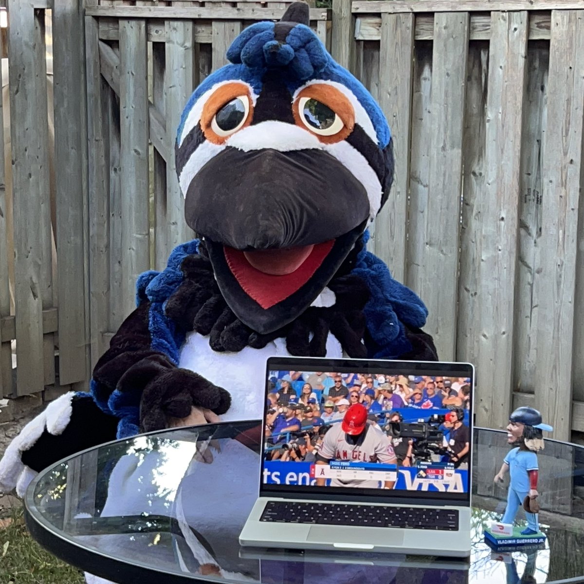 bjbirdy1979's tweet photo. I’m watching the #BlueJays game at home instead of at SkyDome with my old pals Joe, Alfredo, Candy, Dave S. Devon, Mike, Pat, Juan, Rance, Todd, Duane, Dave W and Cito. Never got the invitation. Retweet if you want to see me at next year’s celebrations.  #NextLevel #BJBirdy https://t.co/5nQl7f578O