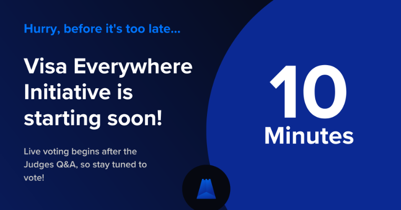 strongholdpay's tweet photo. Are you ready? The @Visa Everywhere Initiative Live Show starts in 10 min! Watch some of the most promising payments innovators pitch their companies LIVE!

Click on the link to tune in 👇
⏰ Today 10am PT

Vote for Stronghold as Audience Favorite! Voting begins after the Q&amp;A.