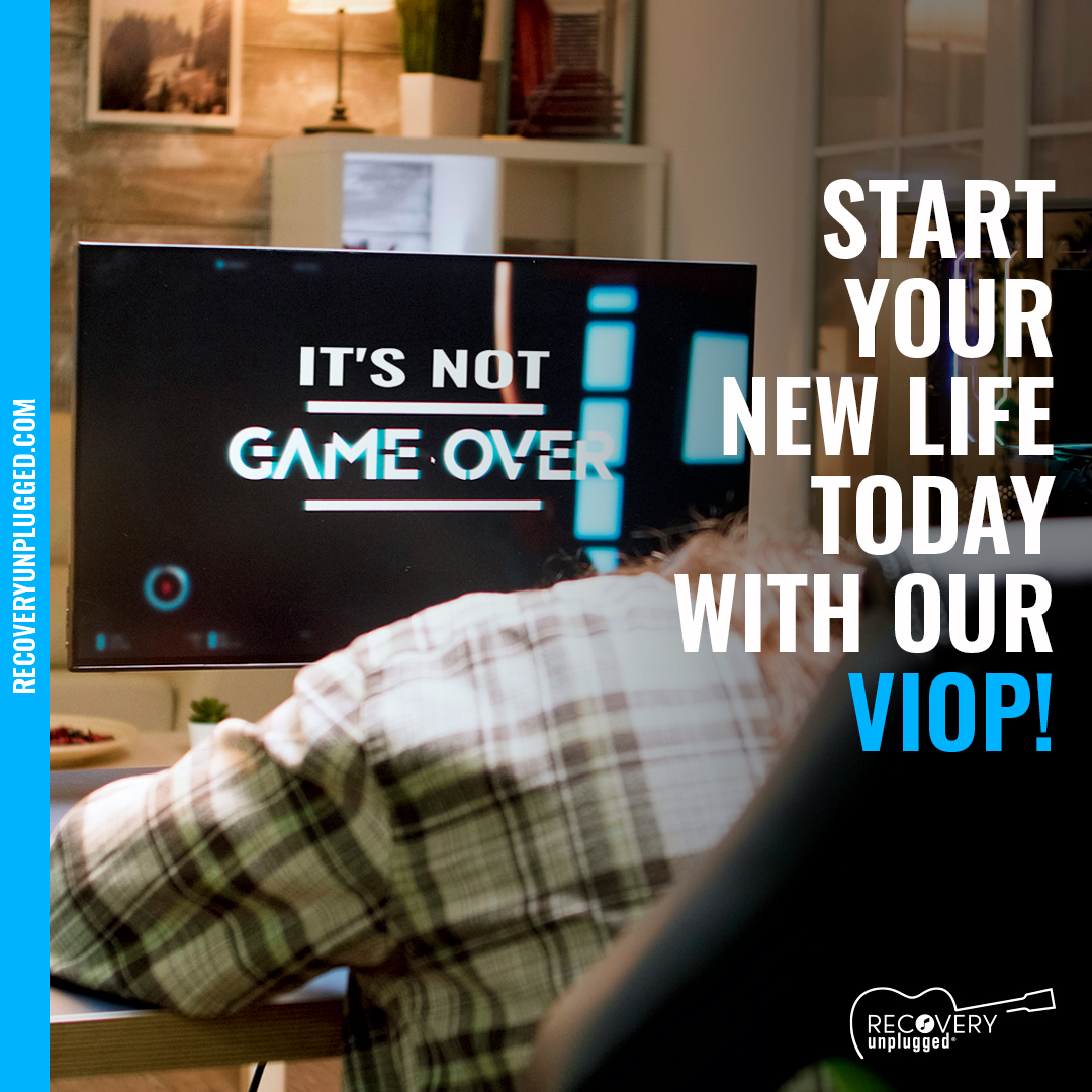 RecoveryUnplugd's tweet photo. It's not Game Over. You can start your new life today at Recovery Unplugged with our VIOP. 

Call us at 855-206-1108 to learn more!

#RecoveryCommunity #Support #Advocate #Recover #PartySober #SobrietyRocks #RecoveryUnplugged #AddictionRecoveryTreatment #RecoveryThroughMusic https://t.co/Oz8rHUEWLa