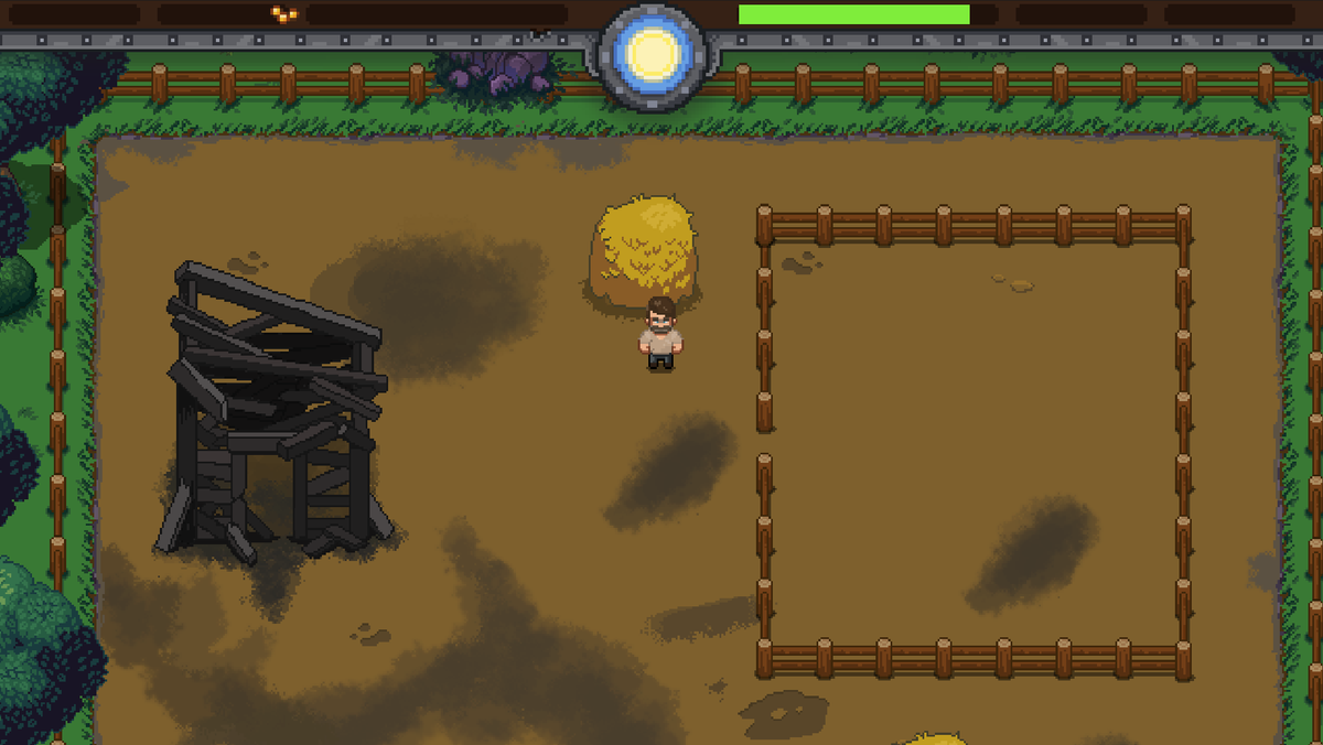 SpectrelabGames's tweet photo. The farm needs some work....

#screenshotsaturday #indiegame #unity #pixelart #topdowngame #pixelartgame https://t.co/mf4iBGEcSz