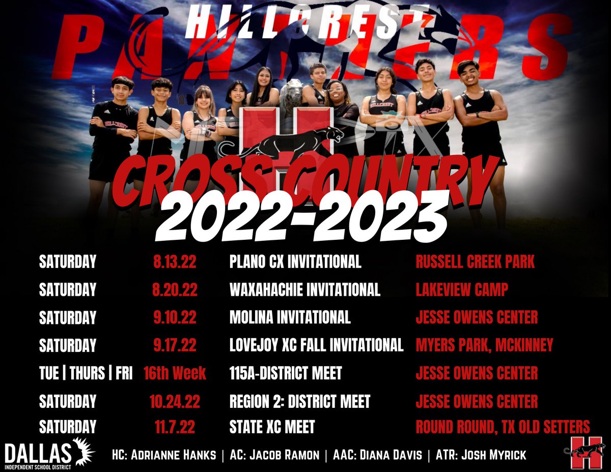 Hillcrest Athletics (@hillcrest_ath) on Twitter photo Come Run with us!
Hillcrest XC is back stronger than ever!
#PantherPride #CrestSide #RecruitTheCrest
<a href="/dallasathletics/">Dallas ISD Athletics</a> <a href="/PanthersHHS/">Hillcrest HS</a> Come Run with us!
Hillcrest XC is back stronger than ever!
#PantherPride #CrestSide #RecruitTheCrest
<a href="/dallasathletics/">Dallas ISD Athletics</a> <a href="/PanthersHHS/">Hillcrest HS</a>