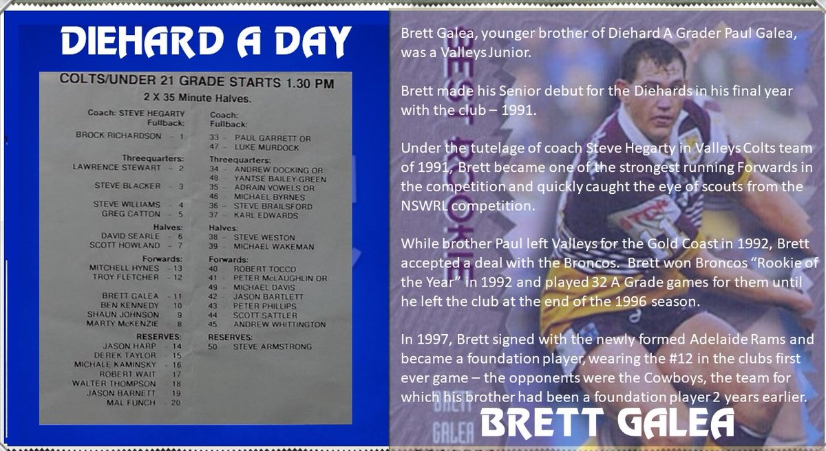 dga_ian's tweet photo. DIEHARD A DAY  - SUNDAY FOOTY DOUBLES.

Two brothers, Valleys Juniors, went on to be foundation players at different NRL clubs.

DIEHARD A DAY  - PAUL GALEA
DIEHARD A DAY  - BRETT GALEA https://t.co/l7pPgcnU7k