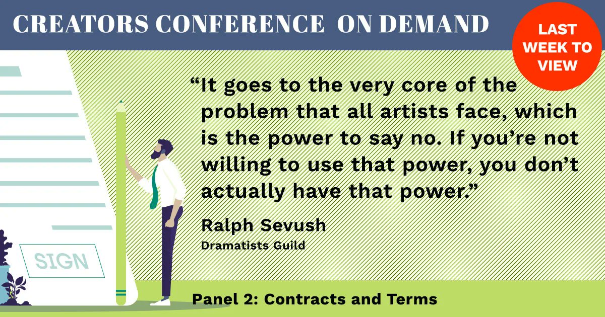 gaguild's tweet photo. Last chance to watch Creators Conference On Demand! Panel 2: Contracts and terms: The unethical, the unenforceable, and the unavoidable. Until Sep 1. @dramatistsguild #workonspec #nospec #rightsgrab #contests #creatorsconference 

https://t.co/6o6gvcZfJ5 https://t.co/YXfS25axB7