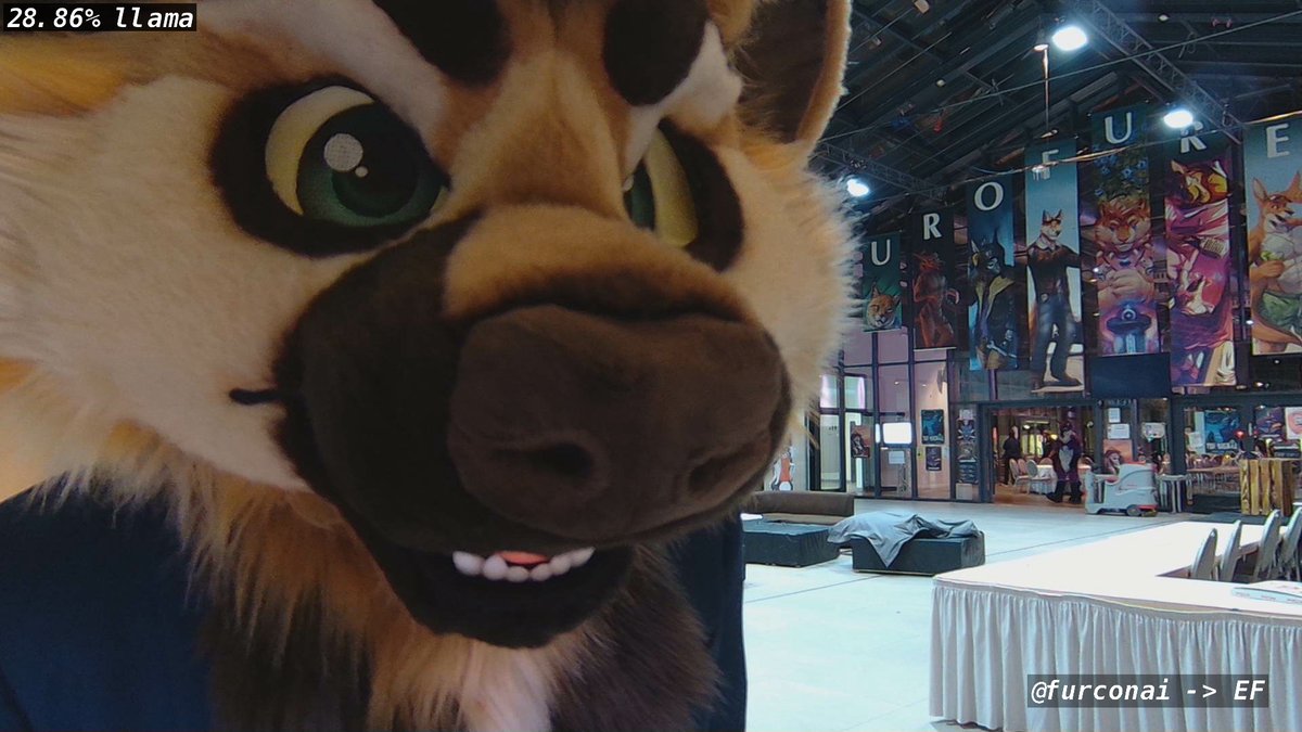 FurConAI's tweet photo. I'm a llama, Come check out what you are at EF #furconai https://t.co/Qu91YCMAtb