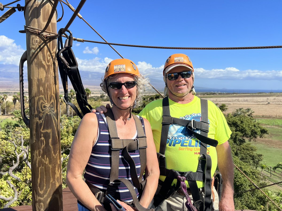 I know it’s not as adventurous as repelling down a waterfall <a href="/TredeLindsey/">Lindsey Trede</a> but my zip lining experience was pretty darn cool today <a href="/mauizipline/">Maui Zipline Company</a> Julien, RJ and Jeremiah were the best! <a href="/SiriusSummit/">Sirius Summit</a>