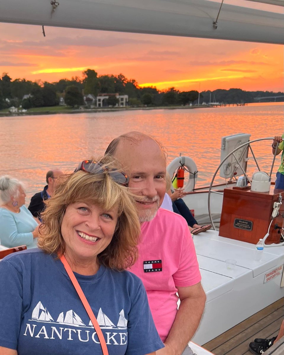 Sunset sail on the Chesapeake.  #sunsetsail #annapolis #annapolismd #chesapeake #sailing #godspaintbrush #grateful