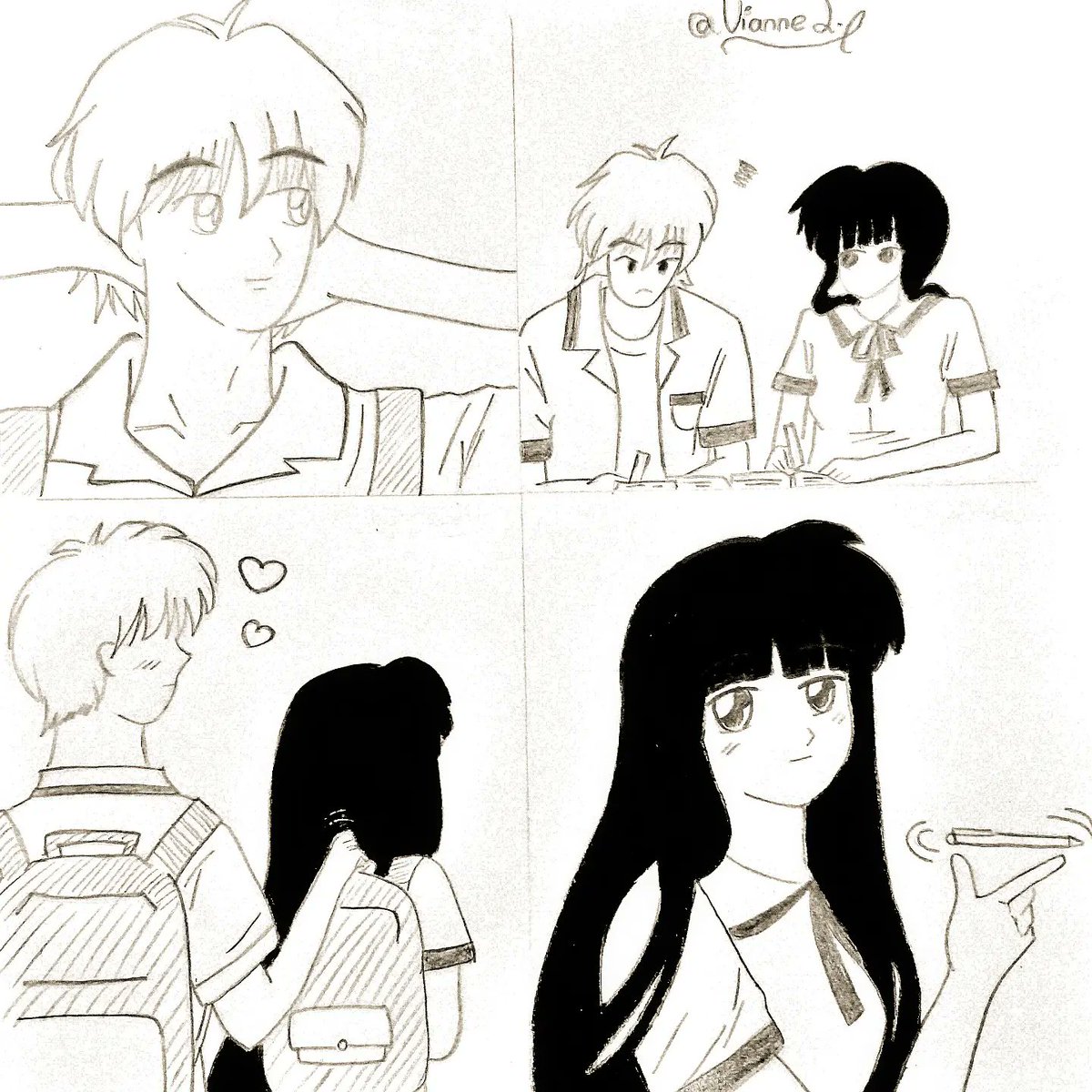 Vianne_98's tweet photo. ✨ INUKYO MONTH ✨
Día 24: Días de escuela 📚
Hice una mezcla con escenas de la serie "aquel año nuestro". Ambas series y shipps son mis favoritas. 💕
#InuKyoMonth2022 #monthinukik2022 #inuyasha #Kikyo #Kikyou #inukyo #Inukik #Inukikmonth #InuKyomonth #monthinukik #monthinukyo https://t.co/hC0EfQCHeG