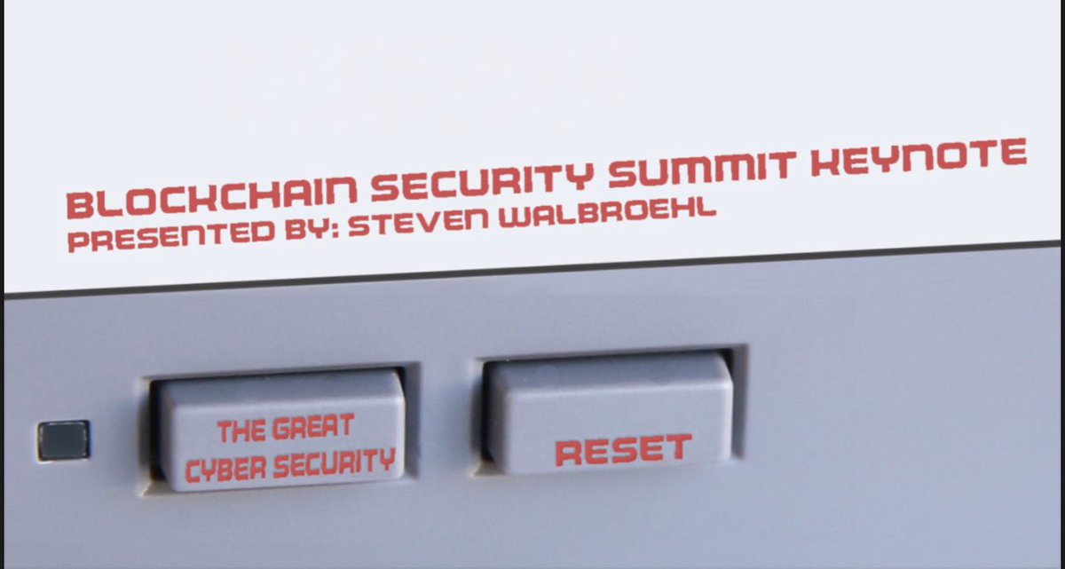 HalbornSteve's tweet photo. Just finished creating the #Keynote Presentation deck for “The Great (Cyber Security) Reset” that will kick off the #BlockchainSecuritySummit this Wednesday.
Come join us at @HalbornSecurity and
@SANSInstitute and my co-chair @Steph3nSims - https://t.co/YlyPXcvLOU https://t.co/qYz2O3sfdc