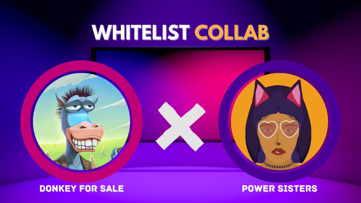 Donkey for Sale WL giveaway (#Degen #FreeMint)

100 FCFS WLs
1. Enter via superful : superful.xyz/project/power-…

2. To confirm your slot, DM Donkey for Sale proof on Twitter and fill out the community address collection form on their bio. Always DYOR.

#nft #nfts #NFTGiveaway