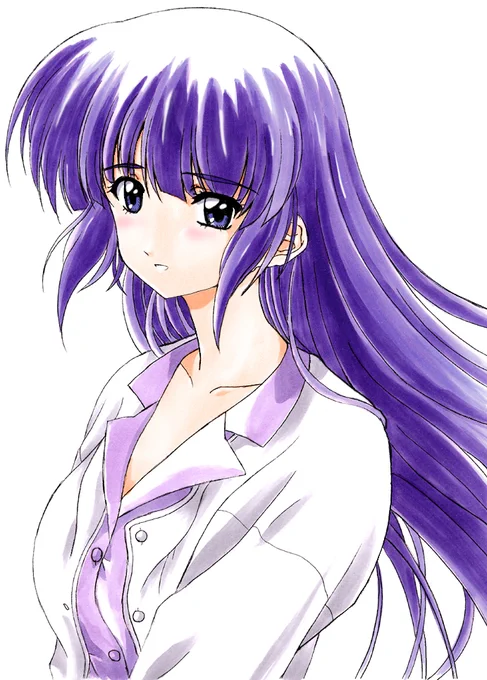 だいぶ前に描いたイラストですが、目のハイライトなど手直ししたらだいぶ良くなったので上げてみます。#センチメンタルグラフティ #綾崎若菜 
