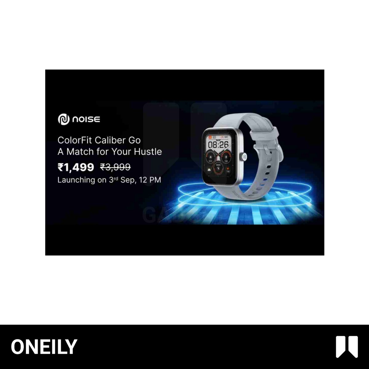 OneilyGadget's tweet photo. Noise ColorFit Caliber Go launching on September 3, 2022 in India.

#Noise #NoiseColorFit #NoiseColorFitCaliberGo https://t.co/CXq0GmRHDh