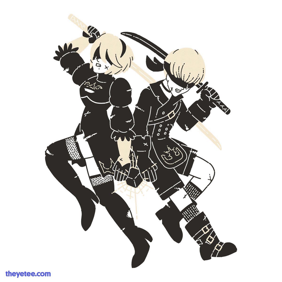 ヨルハ二号B型 ,ヨルハ九号S型 「This cannot continue… #sneakpeek  」|The Yetee 🌈のイラスト