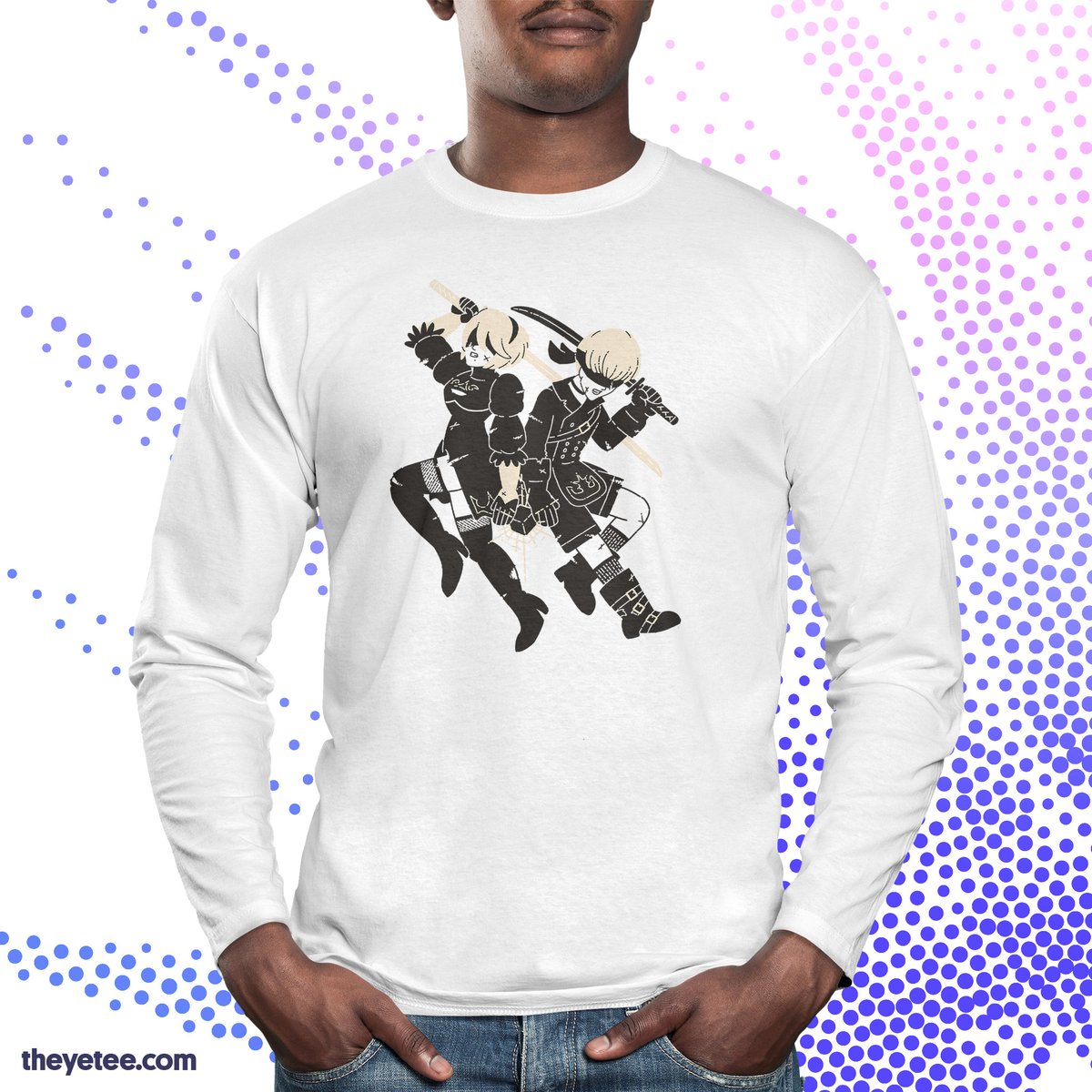 ヨルハ二号B型 ,ヨルハ九号S型 「This cannot continue… #sneakpeek  」|The Yetee 🌈のイラスト