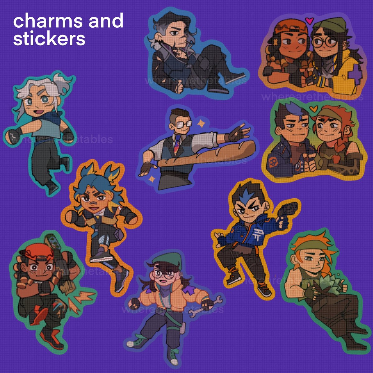 astrophelstower's tweet image. HEYY BIG NEWS!! ILL BE AT @artcadeSG TABLE 1 WITH MY BESTIES @genderlesstofu and @/tohkages!!

bringing so much more val charms (even a yokye one ehhe) and stickers and some new prints even hehe 

#boothing #artistalley #valorant #valorantart #nanobomb #yokye #chamber