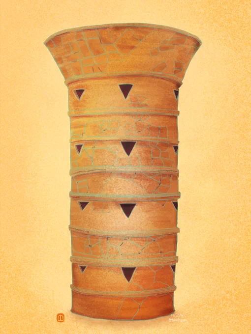 埴輪大好きだーーーーー今回は過去絵をご紹介。1枚目はメスリ山古墳の巨大な円筒埴輪の絵です。ほとんど全部文化遺産オンライン・文化遺産データベース掲載のものを参考にしています。新作描きたいな#埴輪の日 #はにわの日 #ハニワの日 