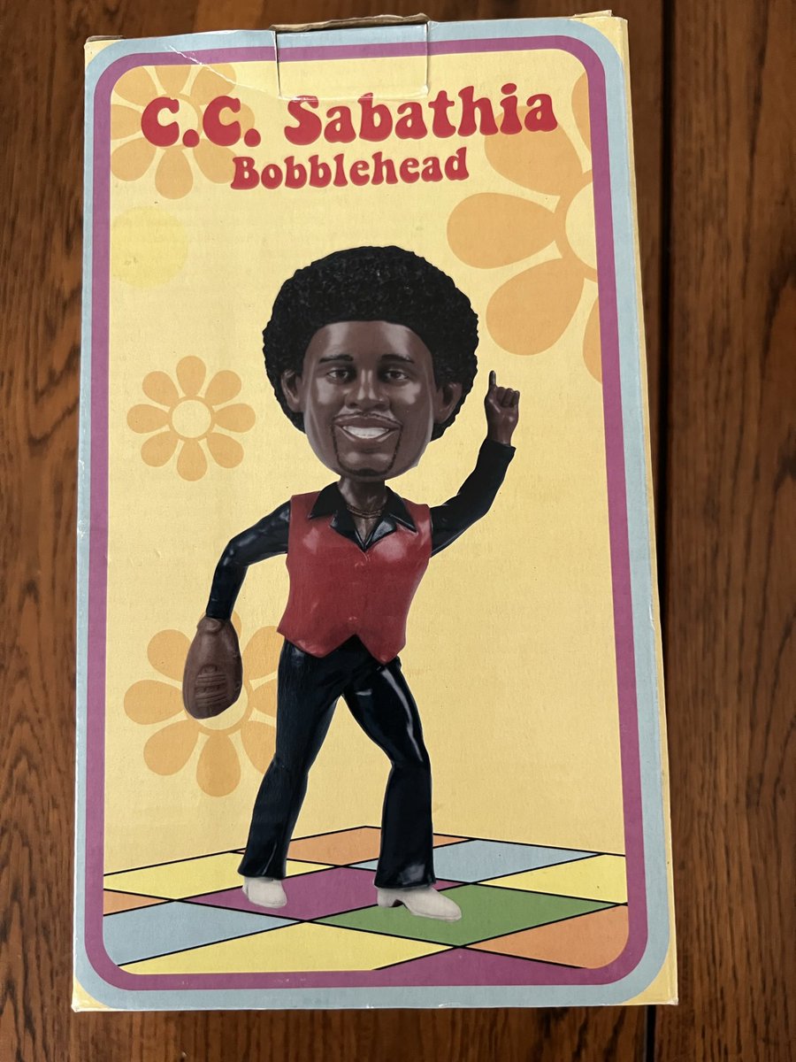 Looks like <a href="/CC_Sabathia/">CC Sabathia</a> knew how to get down back with Cleveland! Found this bobble head in a flea market today.