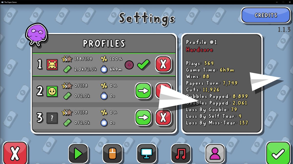 APHro279's tweet photo. It is done! The Paper Game has been beaten. Just 6 more achievements on Steam, but behold the fruits of my labor! Forever a love/hate relationship with Level 20.
https://t.co/mWoCaTMsMp

#indiegame #ThePaperGame https://t.co/E4gsux7F5r
