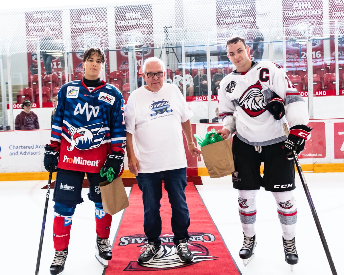 Day 1 is in the books for the <a href="/AyrMutual/">Ayr Farmers Mutual</a> invitational. Here are you player of the games for  <a href="/CPCANADIANS/">Carleton Place Canadians</a> vs @KWSiskins &amp; <a href="/AyrCentennials/">Ayr Centennials</a> vs <a href="/adlermannheim/">Adler Mannheim</a> @GOJHL <a href="/519sportsonline/">519 Sports Online</a> Jackson Pundyk Jake DaSilva, Artjom Khaydarov <a href="/eli_palfreyman/">Eli</a>