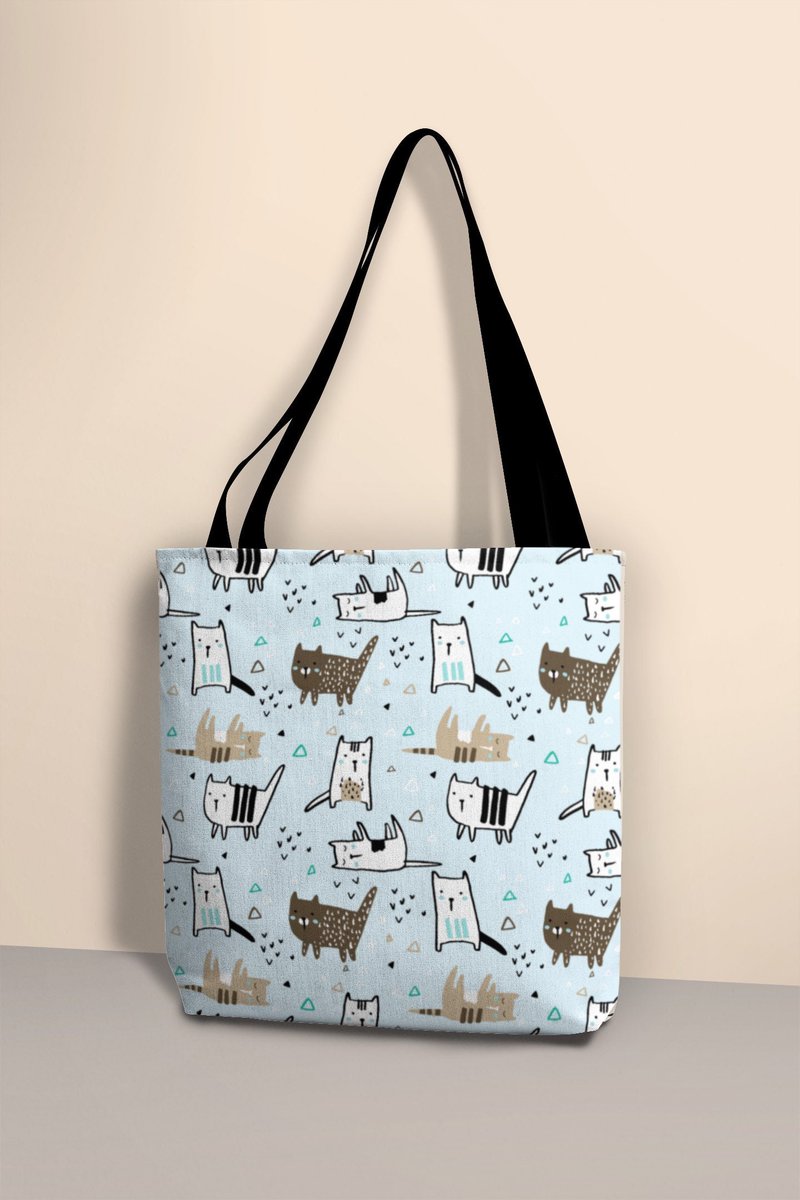 Cute Cat Tote Bag  - Kawaii -Totes - Totes -  Cat Lovers Gift  - Boho Hippie Tote Bag  - Pattern Tote Bag - Book Bag - Shopping Bag tuppu.net/d524dfa2 #Etsy #TotesiDesign #PinkToteBag