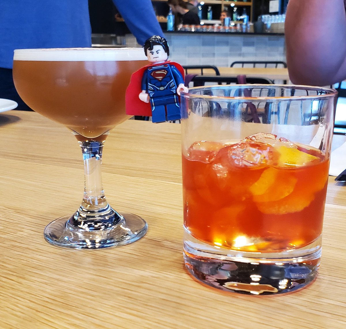 Realist_Rob's tweet photo. Trecked out to @AnohkaFarm for some awesome gin based beverages #craftspirits #legosuperman https://t.co/hhUbyXjrUL
