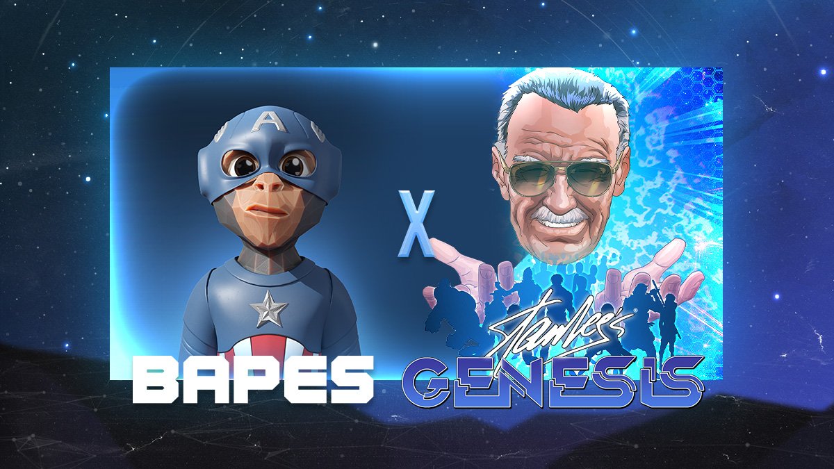 HEY TRUE BELIEVERS
🚨Announcing a BAPESCLAN Tellus Labs Partnership with <a href="/stanleesgenesis/">Stan Lee's Genesis</a>!

Stan Lee's Genesis has 10k collectible NFTs, featuring 200 new characters brought to life by the dynamic duo of <a href="/tomakel/">Tom Akel</a> and <a href="/ryanbnjmn/">Ryan Benjamin</a>

Assemble in the discord: discord.gg/DpNJAzbXjX