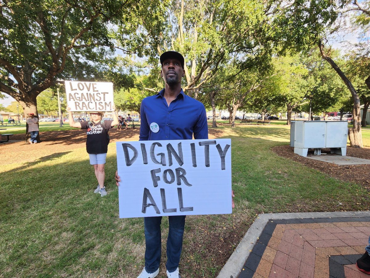 hjnchoi's tweet photo. I'm in Plano, Texas where more than 100 ppl have gathered for a rally denouncing the anti-South Asian attack on 4 women in the city earlier thus week. 
#UnityInPlano https://t.co/3QNSyC9qG6