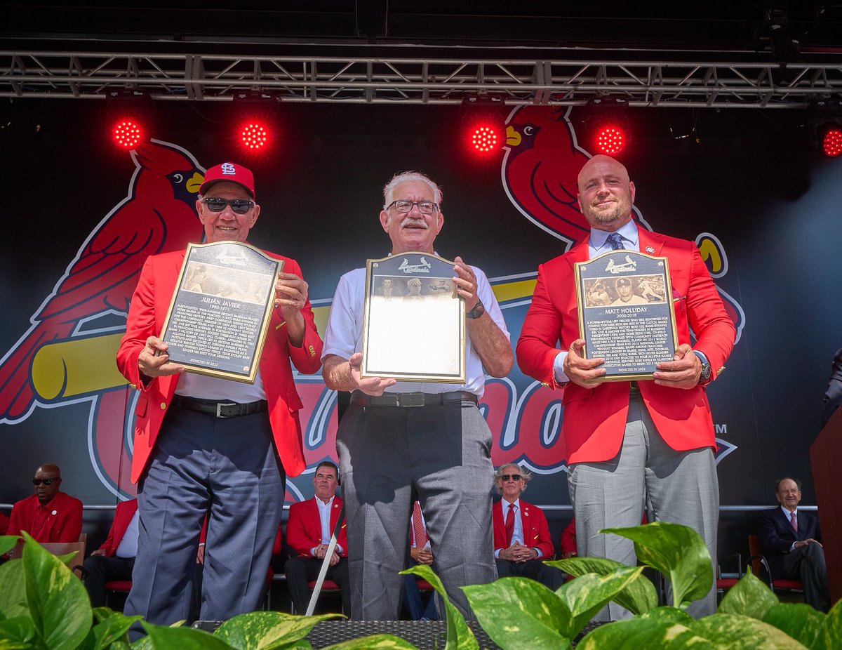 It's official! 

Julián Javier, Charles Comiskey, and Matt Holliday are members of the #CardsHOF!