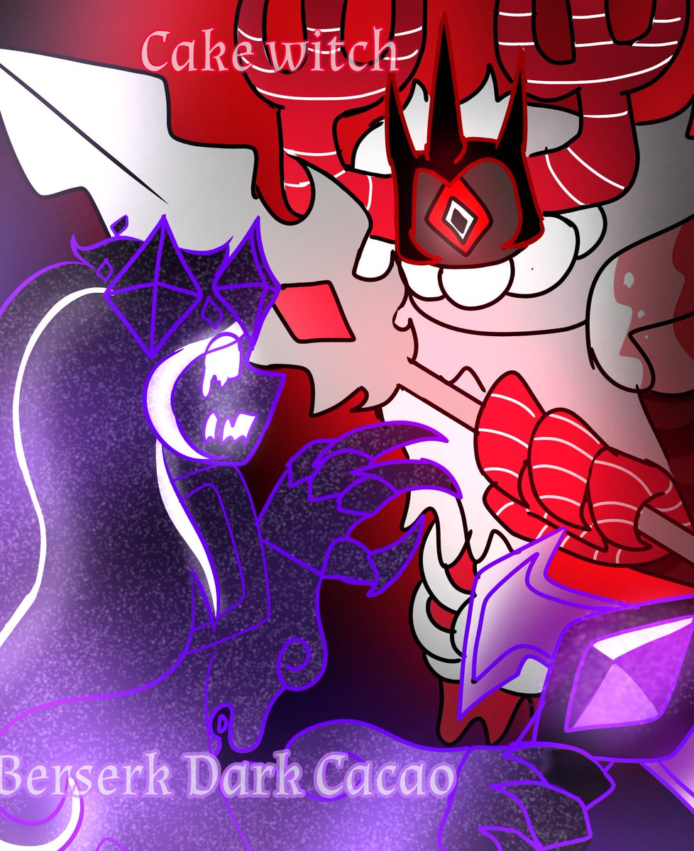 Ryuna_MoonSky18's tweet photo. Cake witch vs Berserk Dark Cacao:3 #cookierunkingdom #CRK #darkcacaocookie #Cakewitch #Cookie https://t.co/5Im4WFBJ50