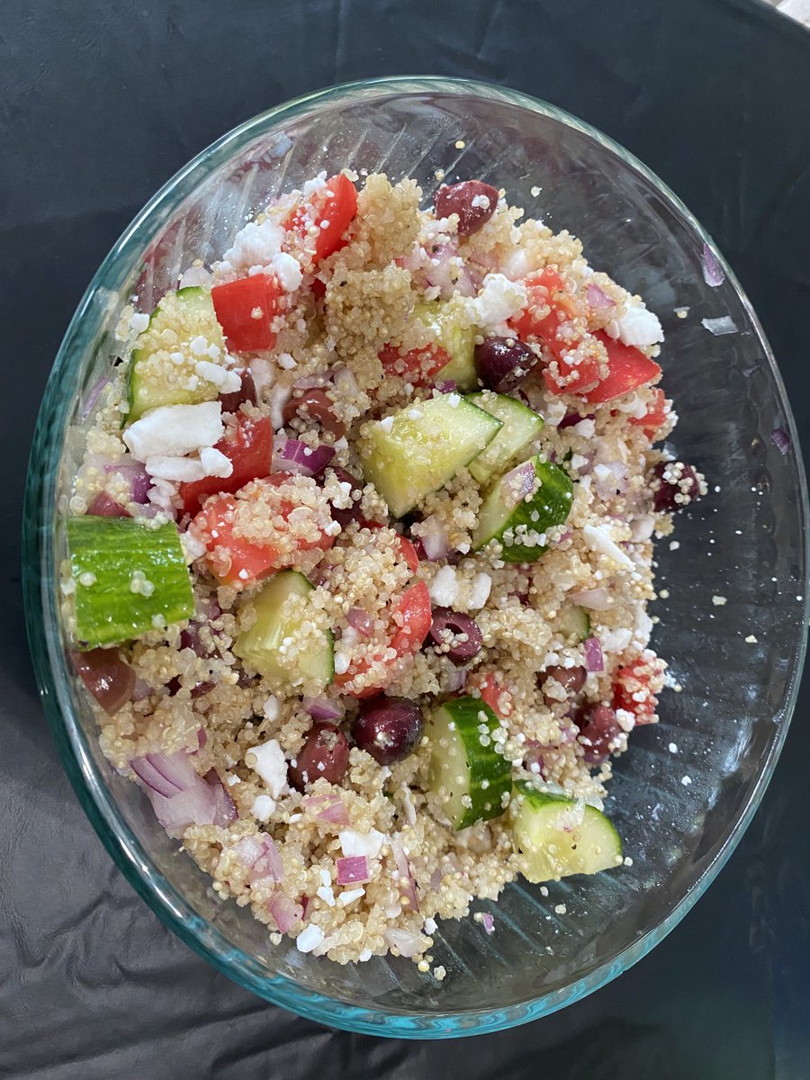 What’s for #vegan dinner? Greek quinoa salad