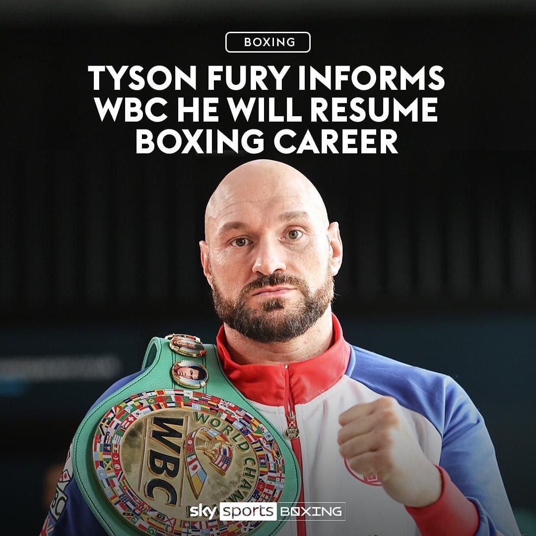 the_mcgonigle's tweet photo. Fury delays retirement and will fight on!
.
#fury #return #tysonfury #furyusyk https://t.co/MPUOMMzj1h
