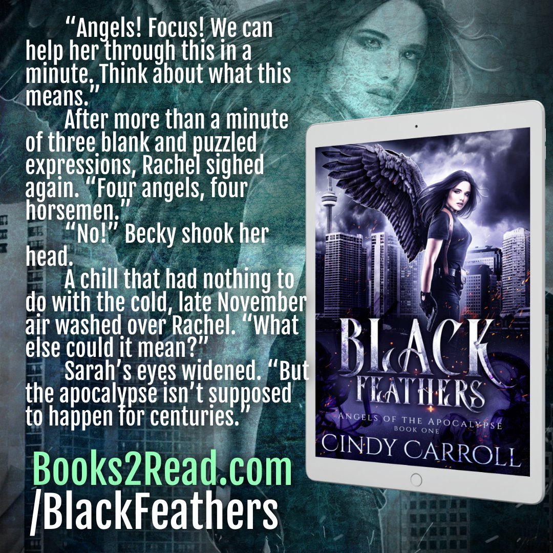 The angels have arrived! So thrilled to have Black Feathers out there. I loved writing about the fallen angels as they tried to figure out how to get their powers back so they could save humanity. #urbanfantasy #angelsoftheapocalypse #amreading books2read.com/BlackFeathers