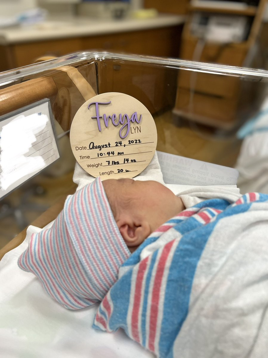 awkrd_gamer's tweet photo. On August 24th at 10:44 AM we welcomed our beautiful and healthy baby girl, Freya Lyn Chadwell into the world, weighing 7lbs 14oz at 20inch! The last 9 months has been a journey but we are excited and blessed to finally have her in our arms! ❤️❤️ https://t.co/ZZrBC4TXle