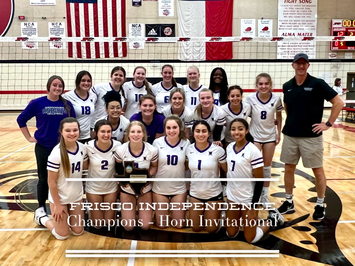 IndependenceVB's tweet photo. For the second week in a row, Frisco Independence makes the championship match! This week defeating Wylie 25-20, 25-12 to win the Horn Invitational! 👏👏👏 @Gosset41 @texasvbi @AustinTGCA @PrepDigTX @DevinHasson @DMNGregRiddle https://t.co/kEP1PB2DDF