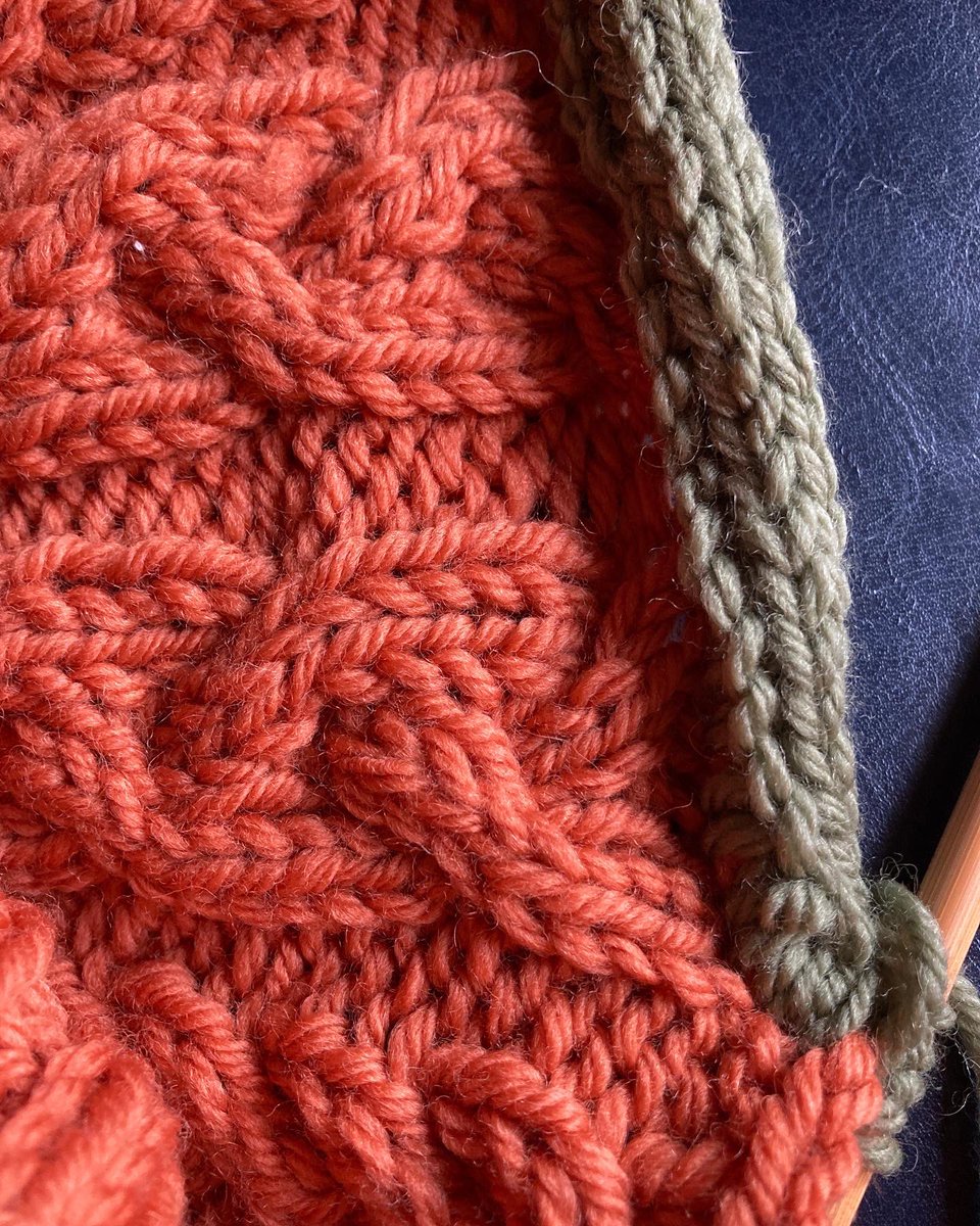 P_Hendrickson's tweet photo. This is happening. I-cord edging. #knitting #writerswhoknit #@RowanYarns https://t.co/ZzNGkxB3PH