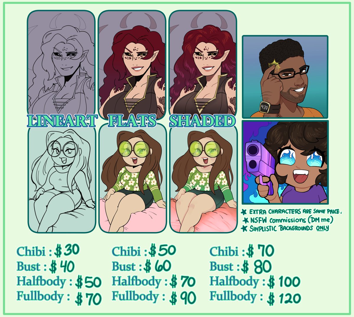ShouldaBeenJedi's tweet photo. ✨C o m m i s s i o n  P r i c e s 👽✨

Taking up to 5 slots at a time for now! https://t.co/noA2DWthMa