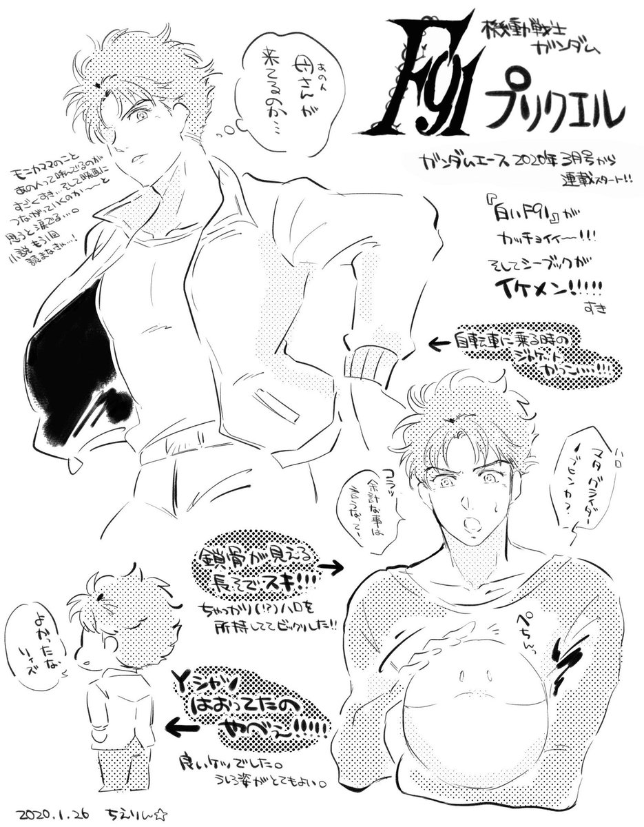 月刊ガンダムエースで連載中の機動戦士ガンダムF91プリクエルの幼い頃のザビーネさんとシーブックの日常シーンと私服すき 