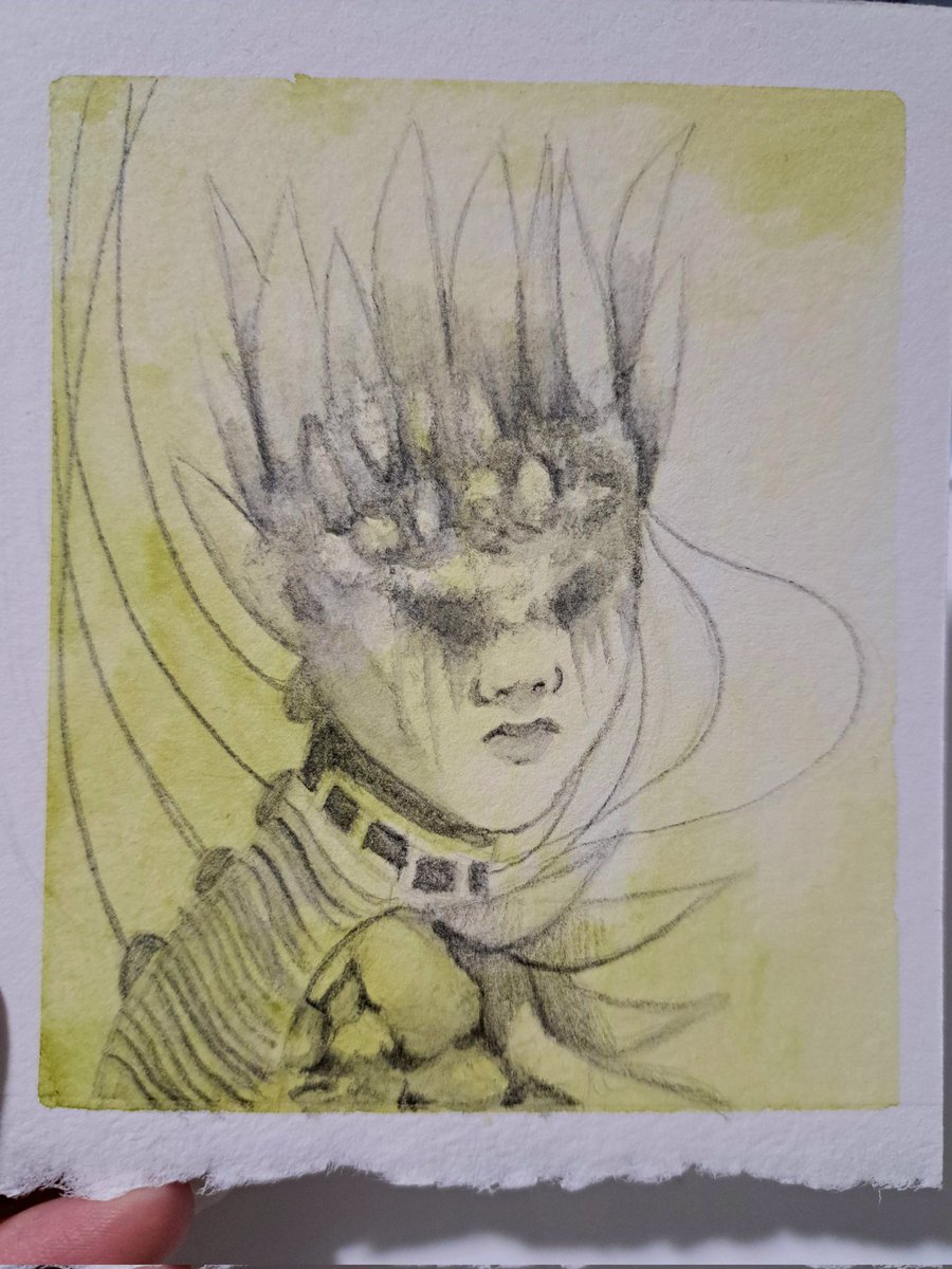 Krisaelaa's tweet photo. Added a little color this time.

#darkart #creepyart #weirdart #graphitedrawing #watercolor #drawing #sketch #archespaper https://t.co/74kdNhI1tz