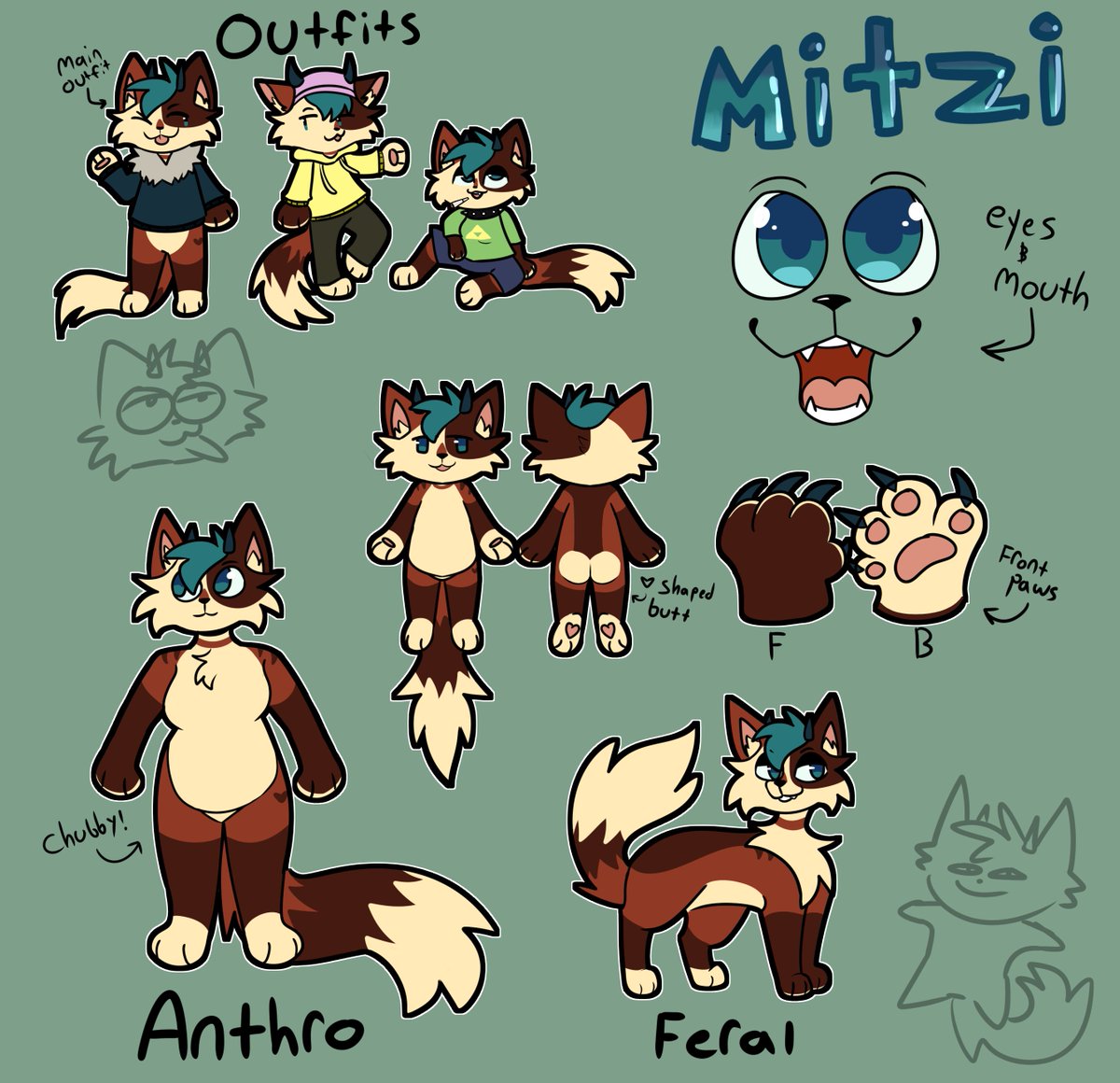 New reference for my sona/mascot!!