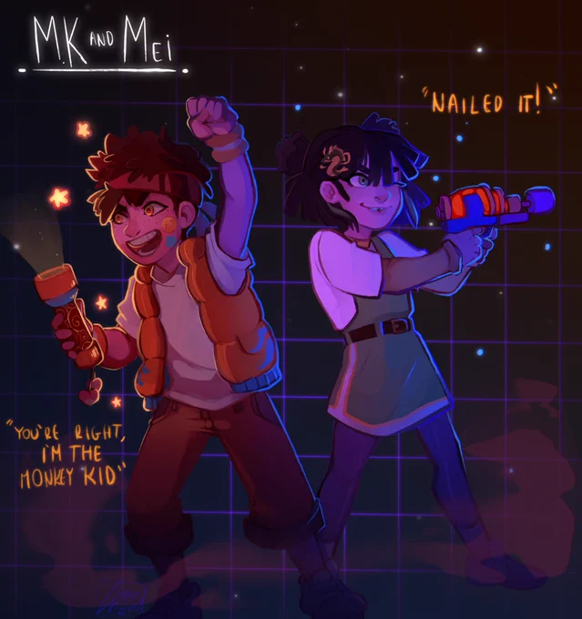 The kids are here and they can't wait to unleash hell>:}#LMKfanart #legomonkiekidfanart #digitaldrawing 