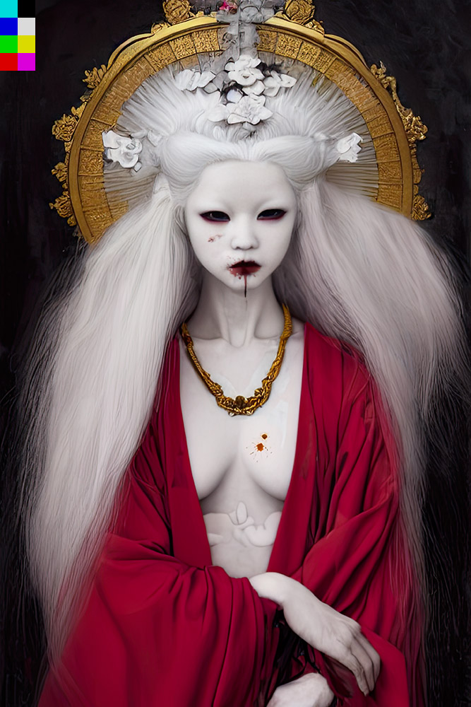 Vampire Queen
#art #aiart #nftart #digitalart #darkfantasy #aiartcommunity #stablediffusion #generativeart #geisha #geishaart #witch #デジタルアート