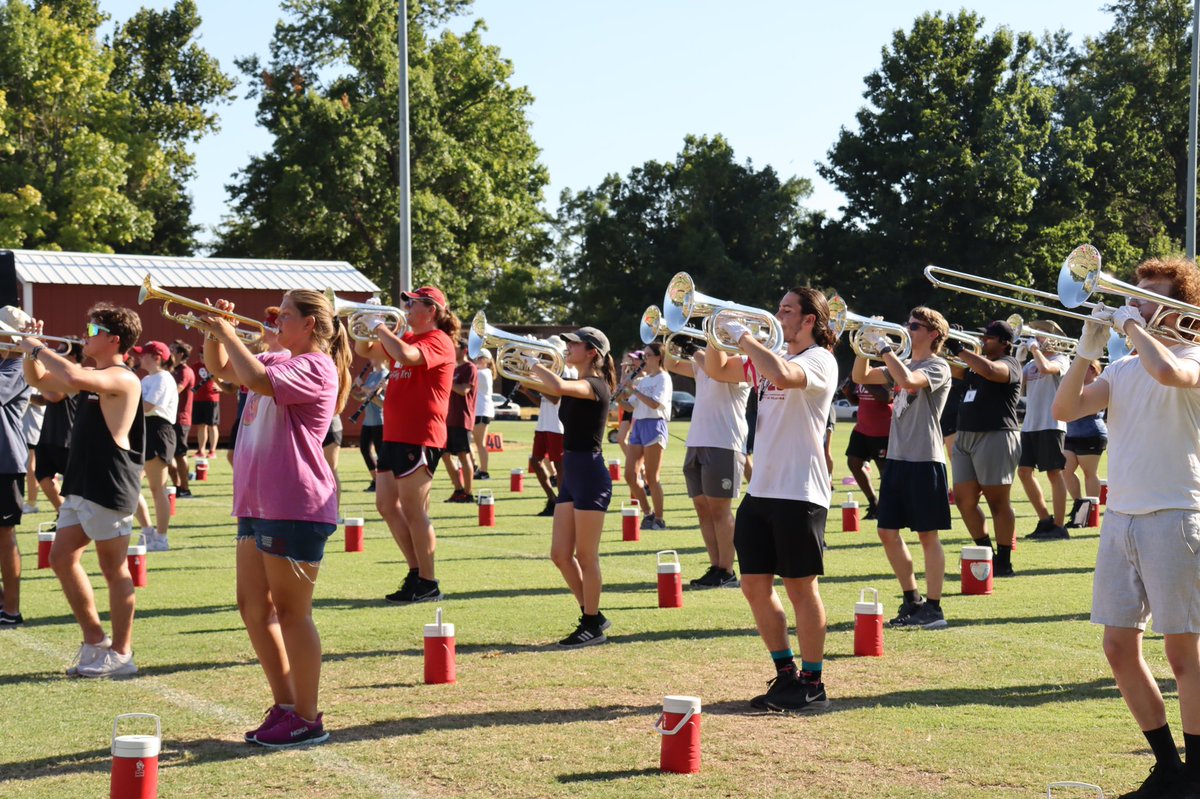 OU_ThePRIDE's tweet photo. Last week we celebrated another successful band camp! Now we are fired up for our first game of the season this Saturday against UTEP! https://t.co/hyAtOfGBrj