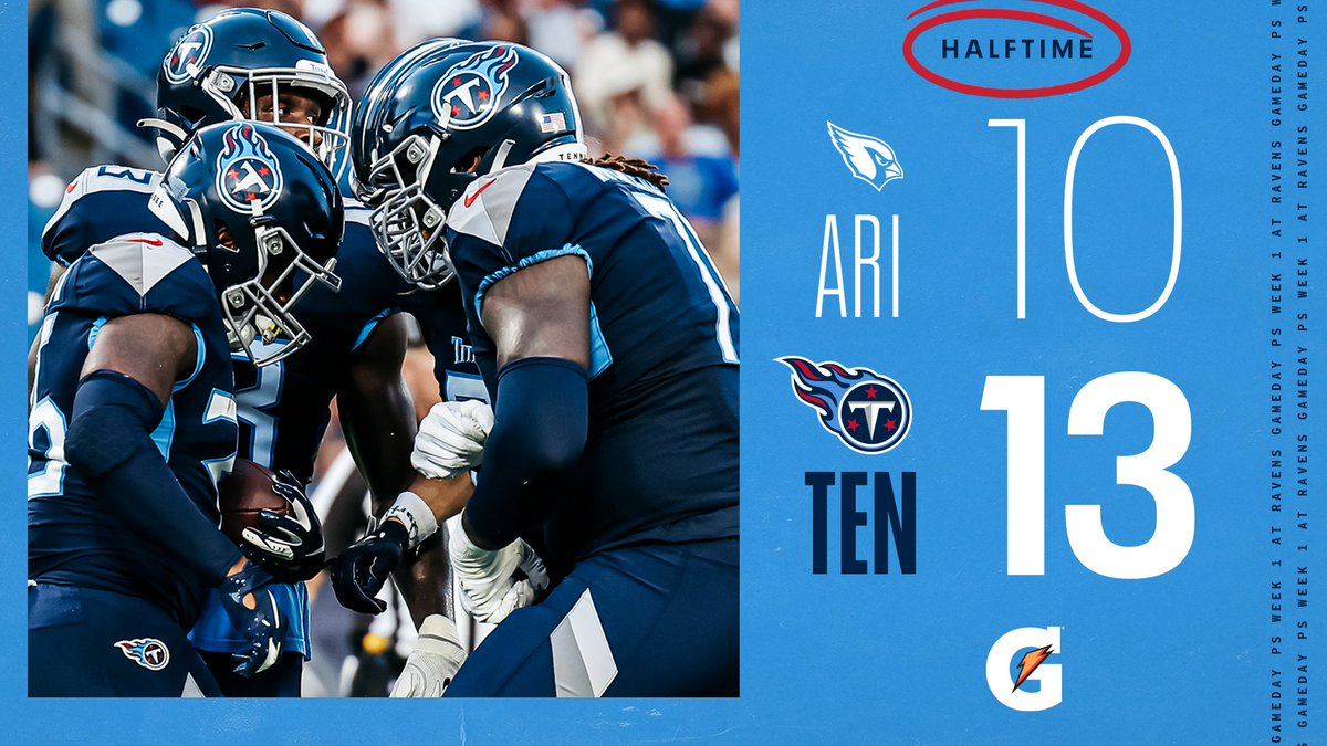 Up at the half #AZvsTEN