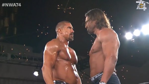 AllEliteRadio's tweet photo. Thought Tom might have been joining EC3, but looks like we might get a match with these two facing each other. #nwa74 #rfpw https://t.co/ziYoXAHT7R
