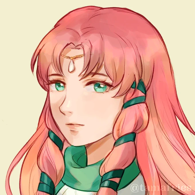 Two versions of Linoan from #FireEmblem Thracia 776. Still recovering from COVID-19, trying to get over my fatigue slowly 