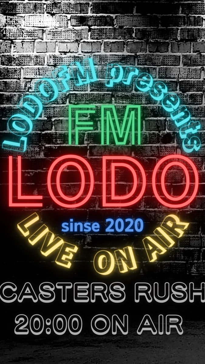 LODOFM's tweet photo. ✨ Today’s LODOFM Schedule✨

20:00  ON AIR
『Casters Rush』
 #LODOFM #ロドー #キャスターズラッシュ #CastersRush https://t.co/zTtbnyI5Pu