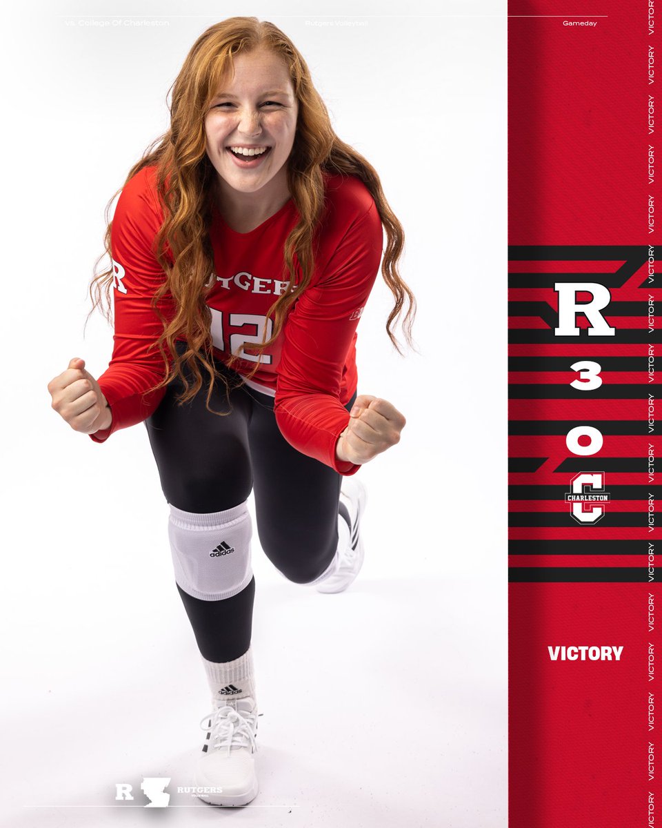RUvball's tweet photo. VICTORY | Rutgers 3, College of Charleston 0

🏐 #RUVB opens at 3-0 for first time since 1998
🏐 First sweep of '22
🏐 Taylor Humphrey notches 18 kills
🏐 Megan Vernon totals 6 blocks

Up Next: 9/2-9/3 at Towson Invitational

#GoRU #OnRWay https://t.co/Bs7byEBZPW